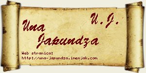 Una Japundža vizit kartica